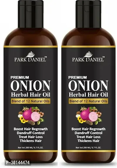 Park Daniel Onion Herbal Hair oil  2 bottles of 200 ml(400 ml)-thumb0