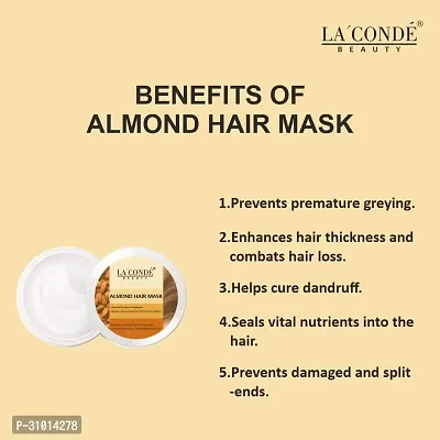 LaConde Almond Protein Hair Mask Restore Softness  Natural Luster (200g) Pack of 2-thumb4