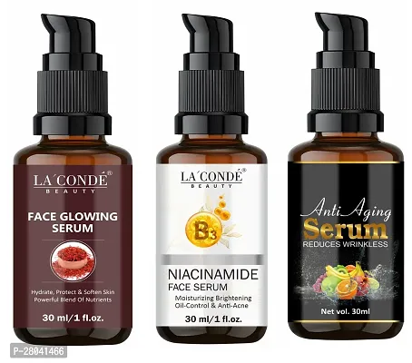 Laconde Face Glowing Serum  Niacinamide Facial Brightning Serum  Anti Aging Serum (Each, 30ml) Combo of 3-thumb0