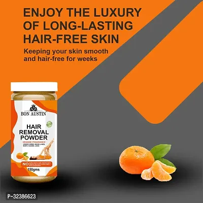 Natural Orange Fragrance Hair Removal Powder -  (Three in one Use), 150g - Pack of 1-thumb2