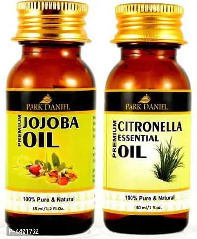Park Daniel Pure and Natural Jojoba Carrier oil and Citronella Essential oil combo of 2 bottles of 30 ml(60 ml) Hair Oilnbsp;nbsp;(60 ml)