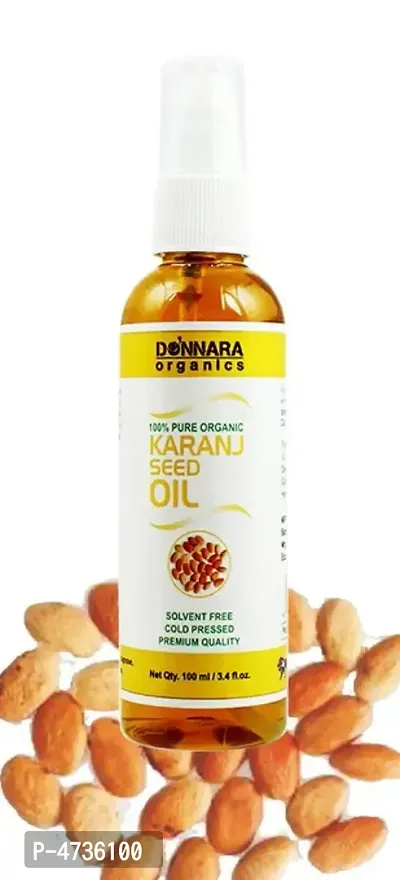 Donnara Organics Premium Karanj Seed Oil- 100% Pure  Natura lHair Oil(100 ml)