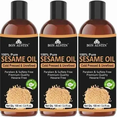 Bon Austin 100% Pure & Natural Olive Oil & Jojoba Oil Combo Pack Of 3 Bottles