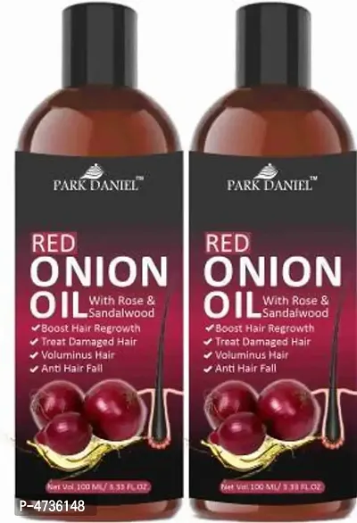 Park Daniel 100% Pure  Natural Red Onion Oil- For Hair Regrowth  Anti Hair Fall Combo Pack Of 2 Bottles Of 100 Ml Hair Oil (200 Ml)
