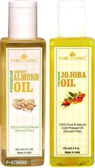 Park Daniel Organic Wheatgerm Oil And Sweet Almond Oil Combo Pack Of 2 Bottles Of 100 Ml(200 ml)