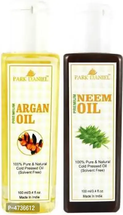 Park Daniel Premium Argan Oil And Neem Oil Combo Of 2 Bottles Of 100 Ml (200 ml)