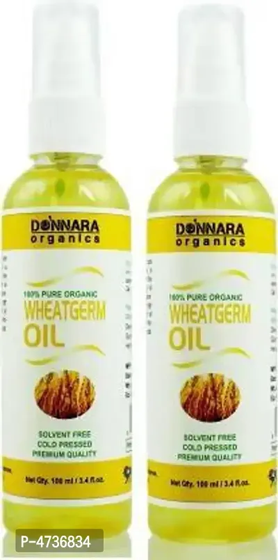 Donnara Organics 100% Pure Wheatgerm Oil Combo Pack Of 2 Bottles Of 100 Ml(200 ml)