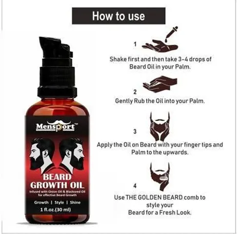 Combo Collection Of Mensport Beard Growth Oil