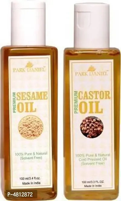 Virgin Sesame Oil and Castor oil -Pack Of 2