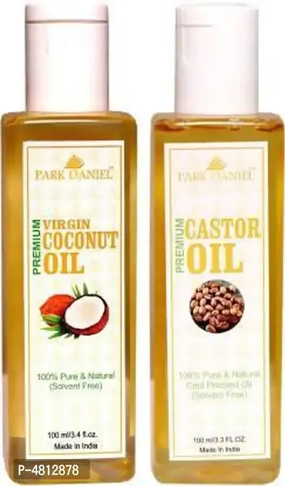 Virgin Coconut oil and Castor Oil -Pack Of 2