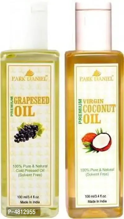 Premium Grapeseed oil and Virgin Coconut oil -pack Of 2