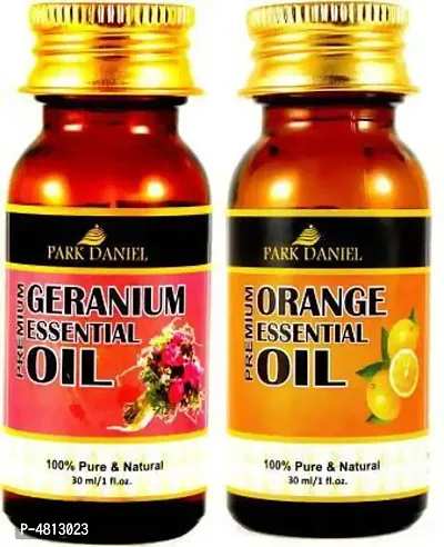 Pure and Natural Geranium and Orange Essential oil -Pack Of 2