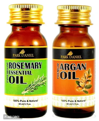 Premium Rosemary Essential Oil and Argan Carrier Oil -Pack Of 2