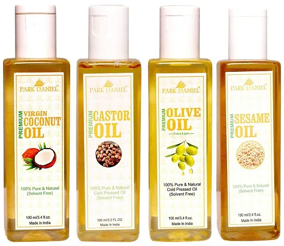100% Pure And Natural Cold And Pressed Hair Oil Pack Of 4