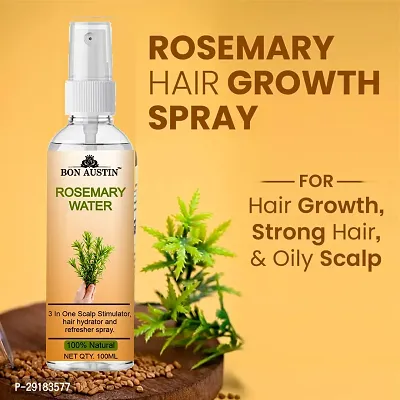 Bon Austin 100% Natural  Pure Rosemary Water | Hair Spray For Regrowth | Hair Growth Expert (100ml) Pack of 3-thumb2