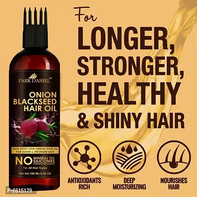 Park Daniel Onion Blackseed Hair Oil Comb Applicator(100 ml)-thumb3