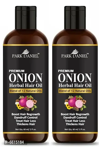 Park Daniel Onion Herbal Hair Oil  2 bottle 60 ml(120 ml)