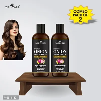 Park Daniel Premium Onion Herbal Hair Oil Combo Pack Of 2 (120ml)-thumb0