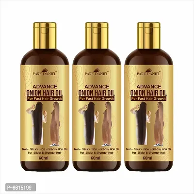 Park Daniel Advanced Onion Hair Oil For Reduces Hair Loss Fall Control 180 mL Pack of 3-thumb0