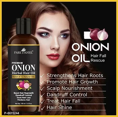 Park Daniel Onion Herbal Hair oil  2 bottles of 200 ml(400 ml)-thumb2