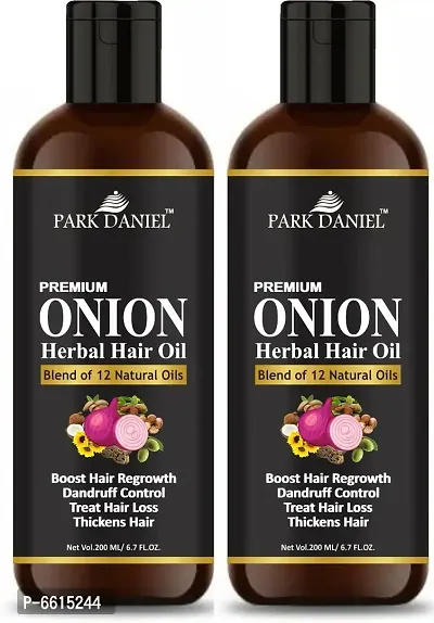 Park Daniel Onion Herbal Hair oil  2 bottles of 200 ml(400 ml)