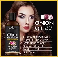 Park Daniel Onion Herbal Hair Oil Hair Growth  3 bottle(600 ml)-thumb1