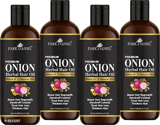 Park Daniel Onion Herbal Hair Oil Hair Growth  4 bottle(800 ml)-thumb0