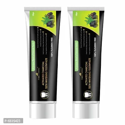 Park Daniel Activated Charcoal Teeth Whitening Toothpaste Combo Pack of 2 Tubes of 100gm(200 gms)-thumb0