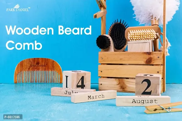 Park Daniel Wooden Beard Comb Pack Of 2 Combs(2 Pcs.)-thumb2