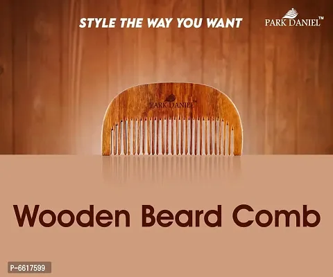Park Daniel Wooden Beard Comb Pack Of 3 Combs(3 Pcs.)-thumb3