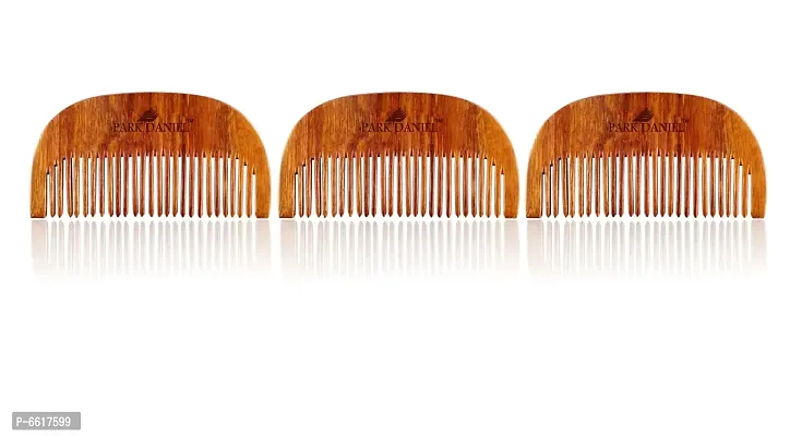 Park Daniel Wooden Beard Comb Pack Of 3 Combs(3 Pcs.)-thumb0