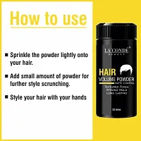 Laconde Hair Volumizing Powder Strong Hold - Matte Finish - 24 Hrs Hold - Natural And Safe Hair Styling Powder Pack Of 1-thumb1