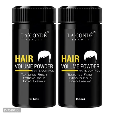Laconde Hair Volumizing Powder Strong Hold - Matte Finish - 24 Hrs Hold - Natural And Safe Hair Styling Powder Pack Of 2
