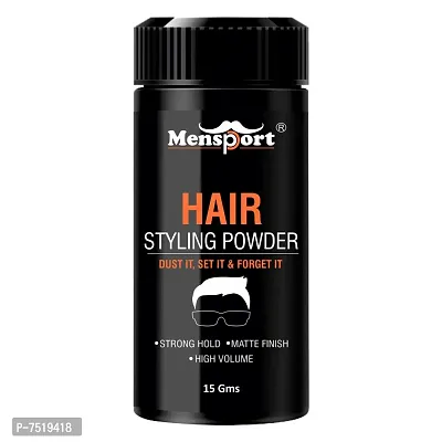 Mensport Hair Volumizing Powder Strong Hold - Matte Finish - 24 Hrs Hold - Natural And Safe Hair Styling Powder Pack Of 1