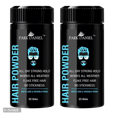 Park Daniel Hair Volumizing Powder Strong Hold - Matte Finish - 24 Hrs Hold - Natural And Safe Hair Styling Powder Pack Of 2