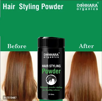 Donnara Organics Hair Volumizing Powder Strong Hold - Matte Finish - 24 Hrs Hold - Natural And Safe Hair Styling Powder Pack Of 2-thumb5