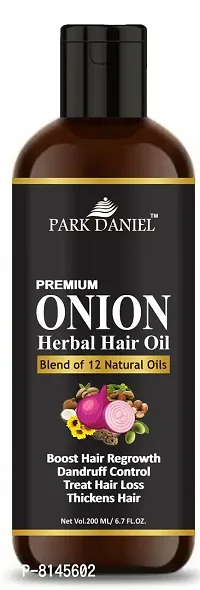 Park Daniel Onion Herbal Hair Oil - For Hair Growth - 200 Ml-thumb0