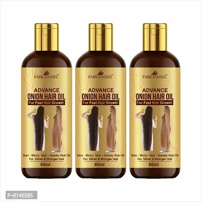 Park Daniel Advanced Onion Hair Oil For Reduces Hair Loss/Fall Control 180 Ml Pack Of 3-thumb0