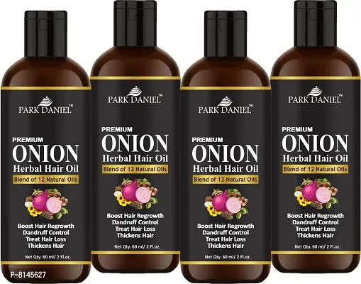 Park Daniel Onion Herbal Hair Oil- 4 Bottle 60 Ml - 240 Ml-thumb0