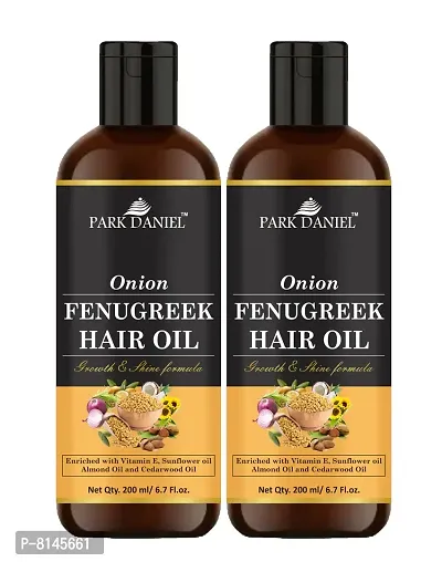 Park Daniel Premium Onion Fenugreek Hair Oil Enriched With Vitamin E - For Hair Growth And Shine Combo Pack 2 Bottle Of 200 Ml  - 400 Ml-thumb0