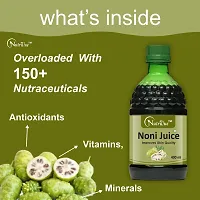 Nutrivue Noni Juice for Improves Skin Quality |Preservative free - Pack of 4 Bottle of 400ml-thumb1