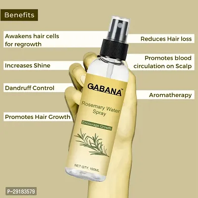 Gabana 100% Natural  Pure Rosemary Water | Hair Spray For Regrowth | Hair Growth Expert (100ml) Pack of 1-thumb3