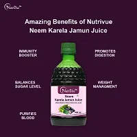 Nutrivue Neem Karela Jamun Juice for healthy Hair  Skin With Natural Ingredients (400ml) Pack of 4-thumb2