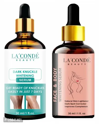 Laconde Dark Knucle Skin Whitening  Face and Body Facial Serum (Each, 30ml) Combo of 2