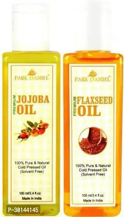 Organic Flaxseed oil and Jojoba oil  -Pack Of 2