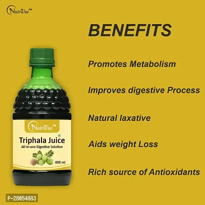 Nutrivue Triphala Juice for Digestive Solutions |100% Ayurvedic (4x400ml)-thumb2