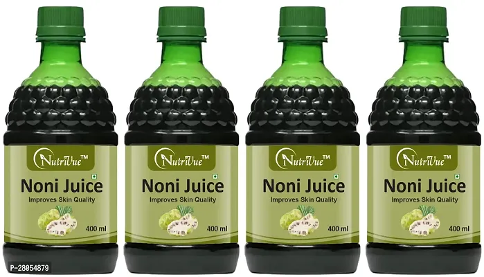 Nutrivue Noni Juice for Improves Skin Quality |Preservative free - Pack of 4 Bottle of 400ml