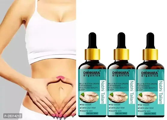 100% Pure  Organic Belly Button Oil For Health (30ml) Pack of 3