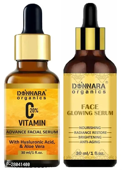 Donnara Organics Vitamin C20% Facial Whitening Serum  Face Glowing Serum (Each, 30ml) Combo of 2