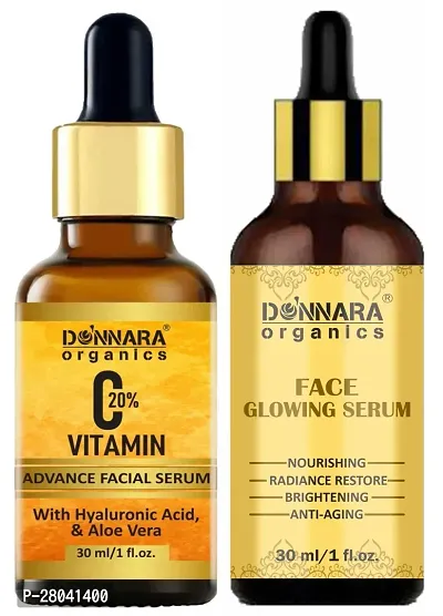 Donnara Organics Vitamin C20% Facial Whitening Serum  Face Glowing Serum (Each, 30ml) Combo of 2-thumb0